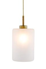 Suspension une lumière lanterne en verre blanc satiné Louise. Brand Von Egmond. Suspension une lumière lanterne en verre blanc satiné Louise. Brand Von Egmond.