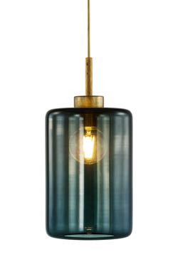 Suspension une lumière lanterne en verre gris Louise. Brand Von Egmond. 