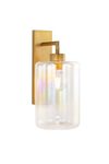 Louise chic Atelier wall lamp with iridescent glass lantern. Brand Von Egmond. 