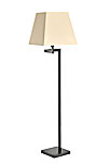 Articulated black patinated floor lamp, ivory shade LD59. Casadisagne. 