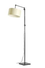Grand lampadaire liseuse potence abat-jour rond métal patiné noir LD30. Casadisagne. Grand lampadaire liseuse potence abat-jour rond métal patiné noir LD30. Casadisagne.