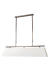 Grande suspension rectangle blanc bronze patiné S17. Casadisagne. 