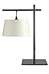 Lampe métal patiné noir forme potence L141. Casadisagne. 