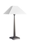 Lampe de table abat-jour pyramide blanc petit modèle L76. Casadisagne. 