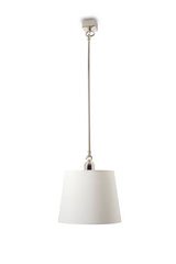 Brillaint nickel pendant with ivory lampshade brilliant nickel medium model S01 . Casadisagne. Brillaint nickel pendant with ivory lampshade brilliant nickel medium model S01 . Casadisagne.
