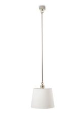 Large brushed nickel pendant and conical shade S01. Casadisagne. 