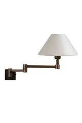 Articulated black patina wall lamp round shade AL370. Casadisagne. Articulated black patina wall lamp round shade AL370. Casadisagne.