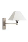 Bright nickel wall lamp with articulated arm AL250. Casadisagne. 
