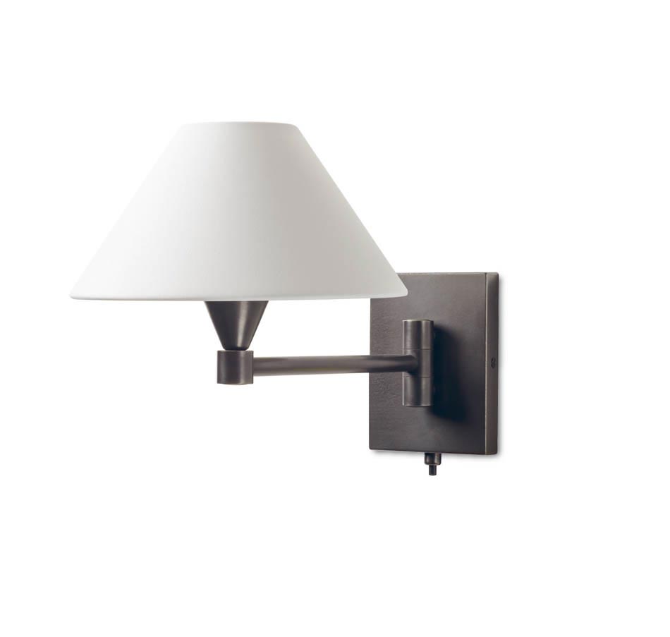 Wall lamp white shade and switch AL250. Casadisagne. 