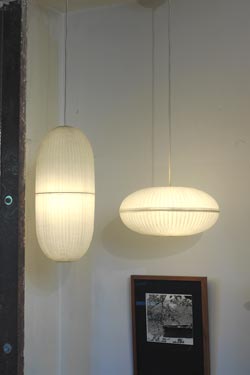Cristal L suspension ellipse en papier japonais. Céline Wright. 