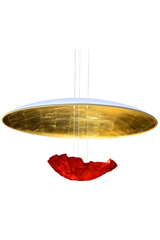 Eclaircie red and gold pendant. Céline Wright. 