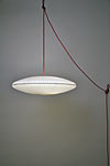 Kaleidoscope adjustable pendant Japanese paper and ivory knotted cable. Céline Wright. 