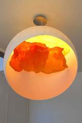 Egg shell pendant in japanese paper. Céline Wright. Egg shell pendant in japanese paper. Céline Wright.