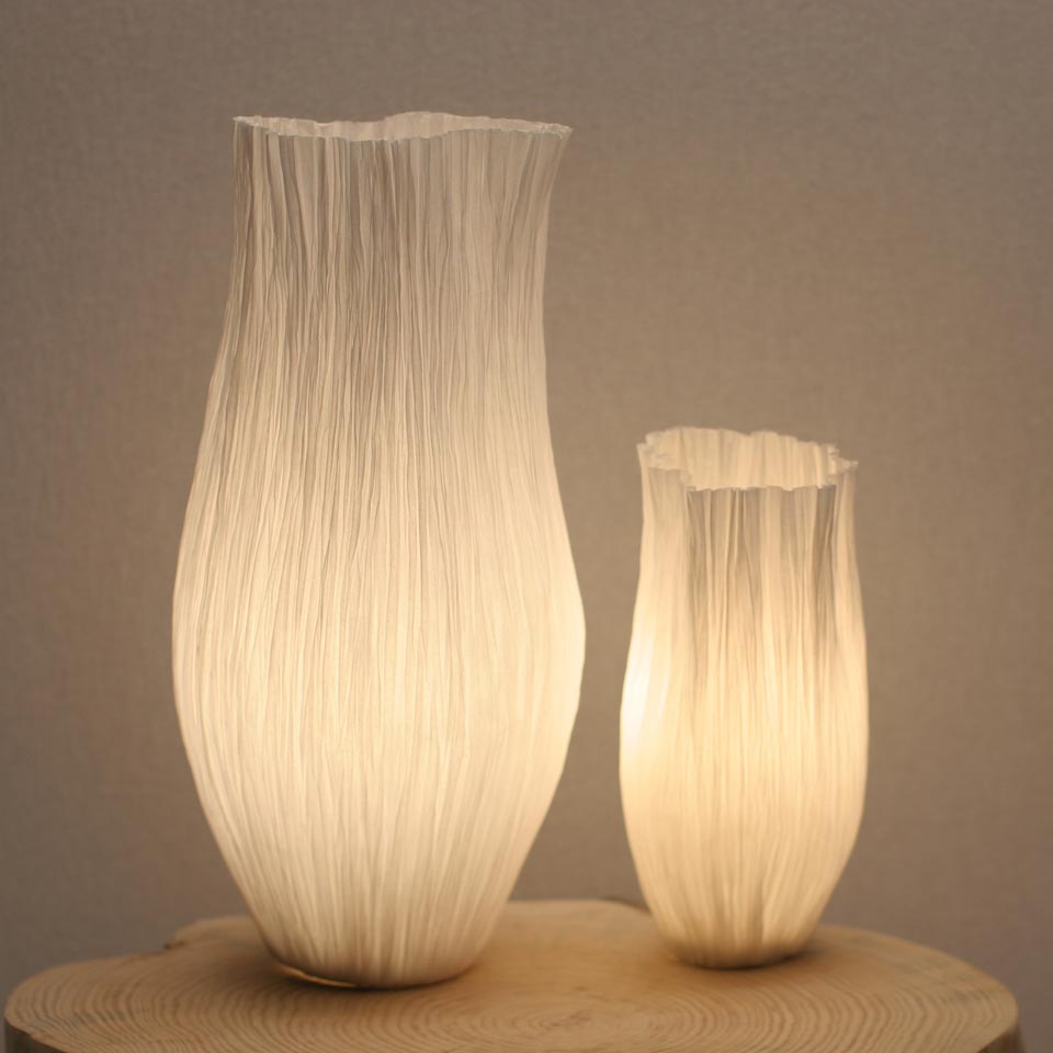 Clochette Fermee Table Lamp Large Model Charlot Cie Folded And Wrinkled Paper Ref 18100123
