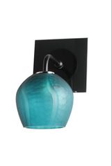 Applique bleu turquoise en verre satiné Eleganza. Concept Verre. Applique bleu turquoise en verre satiné Eleganza. Concept Verre.