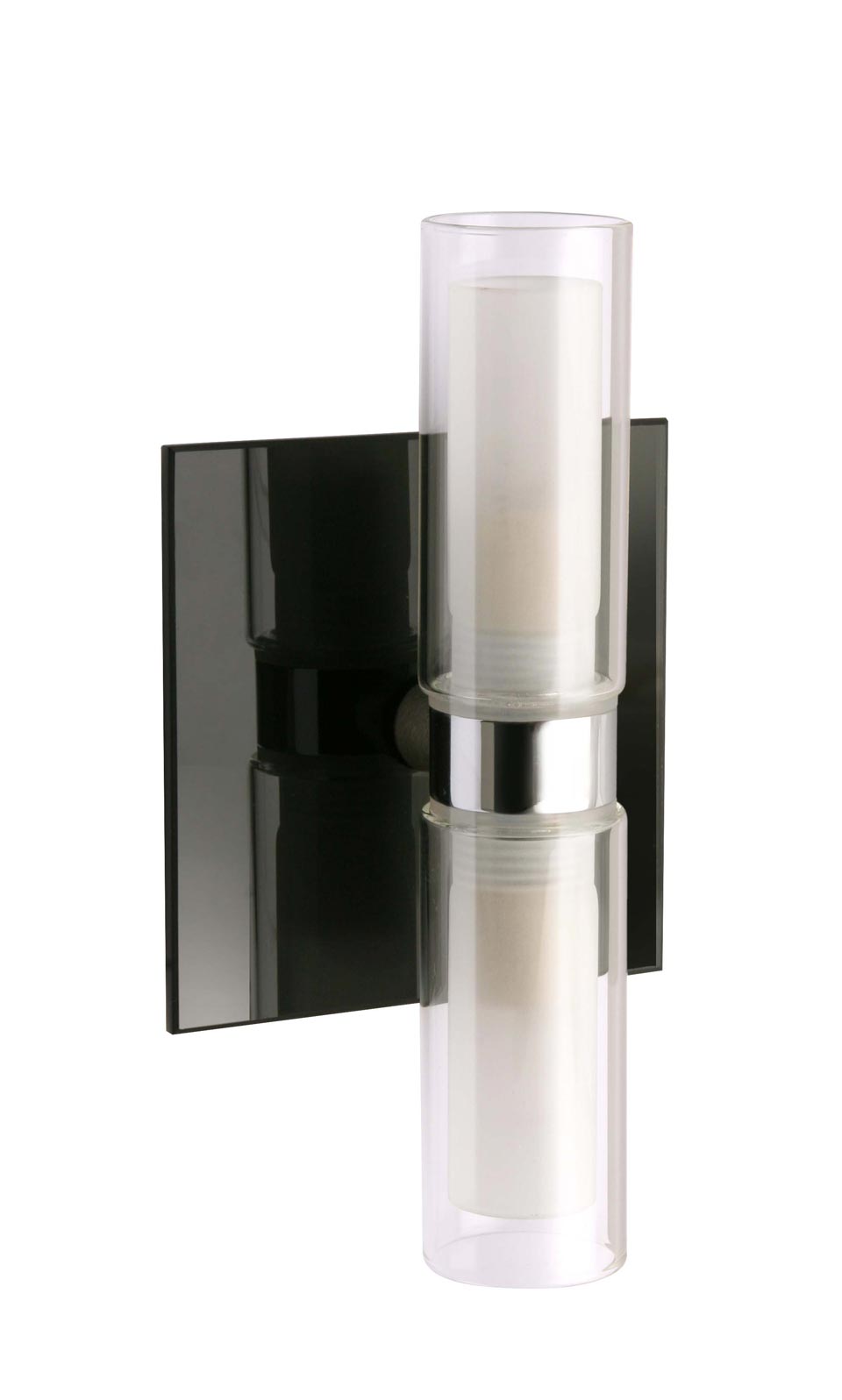 Bathroom wall lamp in black and white glass luminaire Concept Verre Réf. 17020210