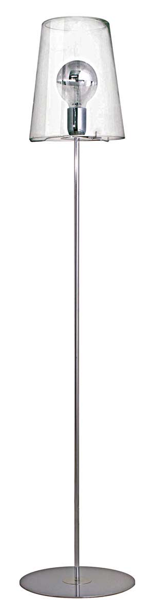 Single Reading Light In Transpa Glass Luminaire Concept Verre Réf 09100103 Single Reading Light In Transpa, Floor Lamp With Reading Light And Glass Steel Shades