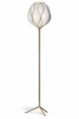 Gaia lampadaire sphère irrégulière opale blanc et laiton brossé. Concept Verre. Gaia lampadaire sphère irrégulière opale blanc et laiton brossé. Concept Verre.