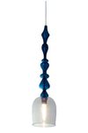 Harem grande suspension en verre bleu style oriental. Concept Verre. 