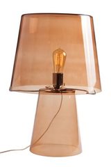 Hermes lampe de table rétro en verre brun. Concept Verre. Hermes lampe de table rétro en verre brun. Concept Verre.