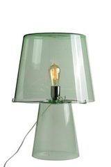 Hermes lampe de table rétro en verre vert. Concept Verre. Hermes lampe de table rétro en verre vert. Concept Verre.