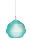 Kasar suspension polygone en verre bleu. Concept Verre. 