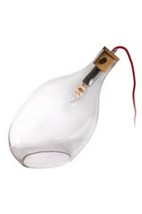 Lampe grosse ampoule en verre transparent et bois Bacchus. Concept Verre. Lampe grosse ampoule en verre transparent et bois Bacchus. Concept Verre.