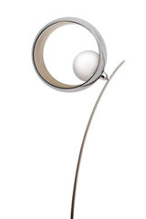 Okio lampadaire pied arc chrome verrerie triplex métallisée. Concept Verre. Okio lampadaire pied arc chrome verrerie triplex métallisée. Concept Verre.