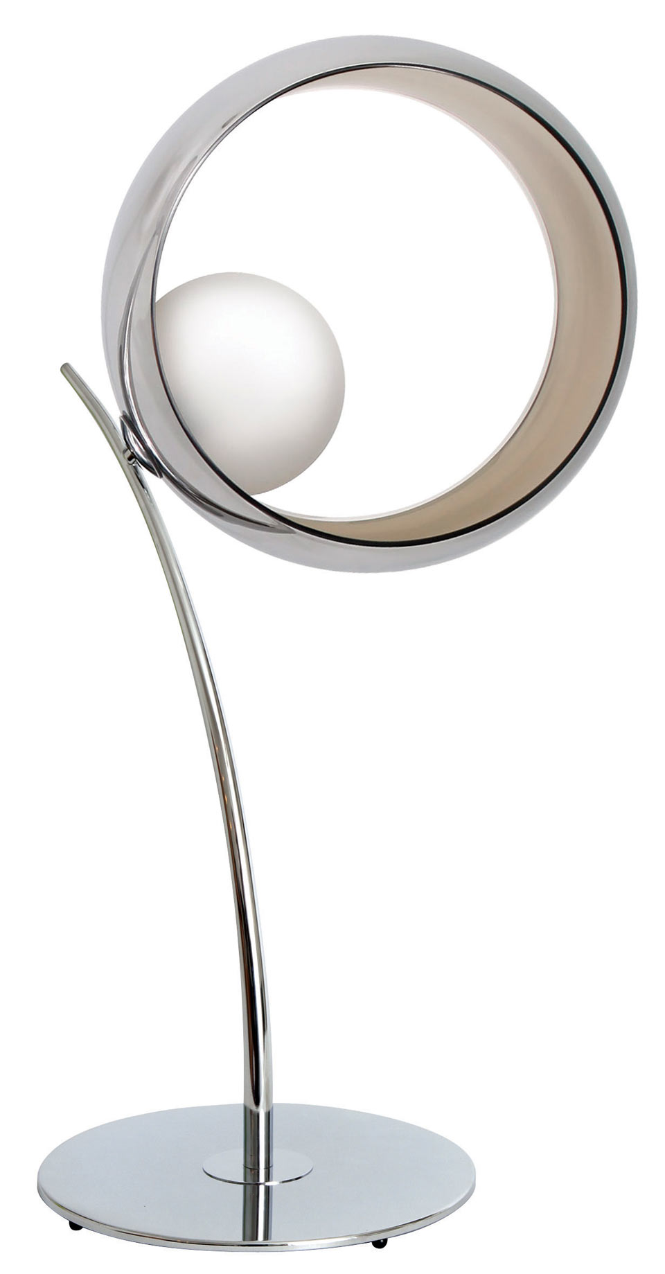 Okio lampe de table arc verrerie métallisée. Concept Verre. 