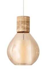 Circé retro pendant in travertine. Concept Verre. Circé retro pendant in travertine. Concept Verre.