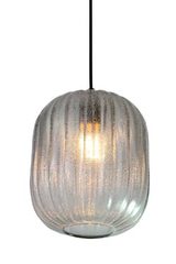 Hammam lantern pendant in gray bubbled glass . Concept Verre. Hammam lantern pendant in gray bubbled glass . Concept Verre.