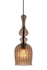 Harem oriental style pendant in amber corrugated glass. Concept Verre. Harem oriental style pendant in amber corrugated glass. Concept Verre.