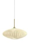 Serail pendant ellipse ivory pleated glass. Concept Verre. 