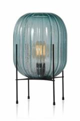 Hammam lantern table lamp in green glass. Concept Verre. Hammam lantern table lamp in green glass. Concept Verre.