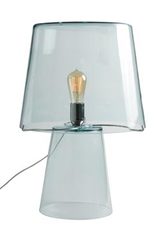 Hermes retro table lamp in transparent glass. Concept Verre. 