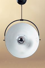 Black metal ceiling light with adjustable reflector. Contract&More. 