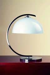 Chromeand opal glass desk lamp . Contract&More. Chromeand opal glass desk lamp . Contract&More.