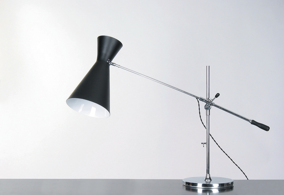 Stilnovo 1950 Double Black Cone Desk Lamp Contract More Lampe