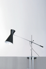 Stilnovo 1950 double black cone desk lamp. Contract&More. Stilnovo 1950 double black cone desk lamp. Contract&More.