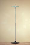 Minimalist glass and chrome floor lamp. Contract&More. 