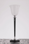 Lampe de table tulipe Art-Déco chromée MAZDA. Contract&More. 