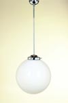 Large white retro ball pendant. Contract&More. 