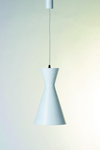 Stilnovo conical white pendant lamp, two lights. Contract&More. 