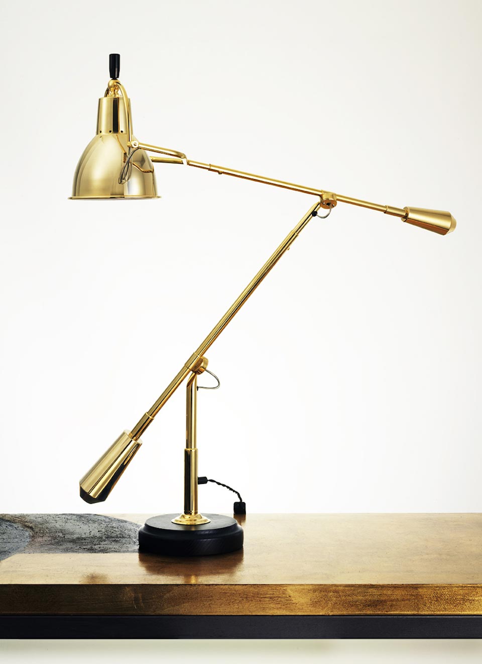 Eb27 Golden Desk Lamp By E Bucquet Contract More Lampe De