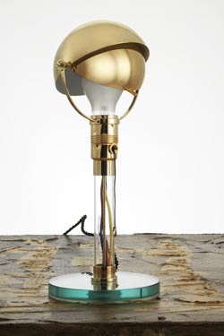 Industrial golden table lamp. Contract&More. 