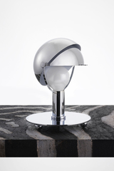 Small table lamp helmet in chromed metal. Contract&More. Small table lamp helmet in chromed metal. Contract&More.