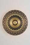 Atmos Lace grande applique mandala noire et or. CVL Luminaires. 