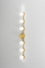 Backstage applique de salle de bain 6 lumières en laiton poli. CVL Luminaires. 