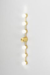 Backstage applique de salle de bain 6 lumières en laiton satiné. CVL Luminaires. 
