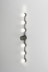 Backstage 6-light bathroom wall lamp in polished graphite. CVL Luminaires. 